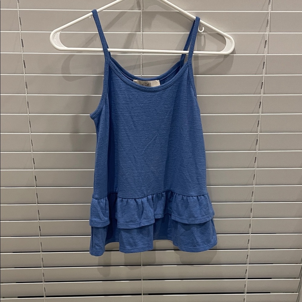 Blue Ruffled Women's Top